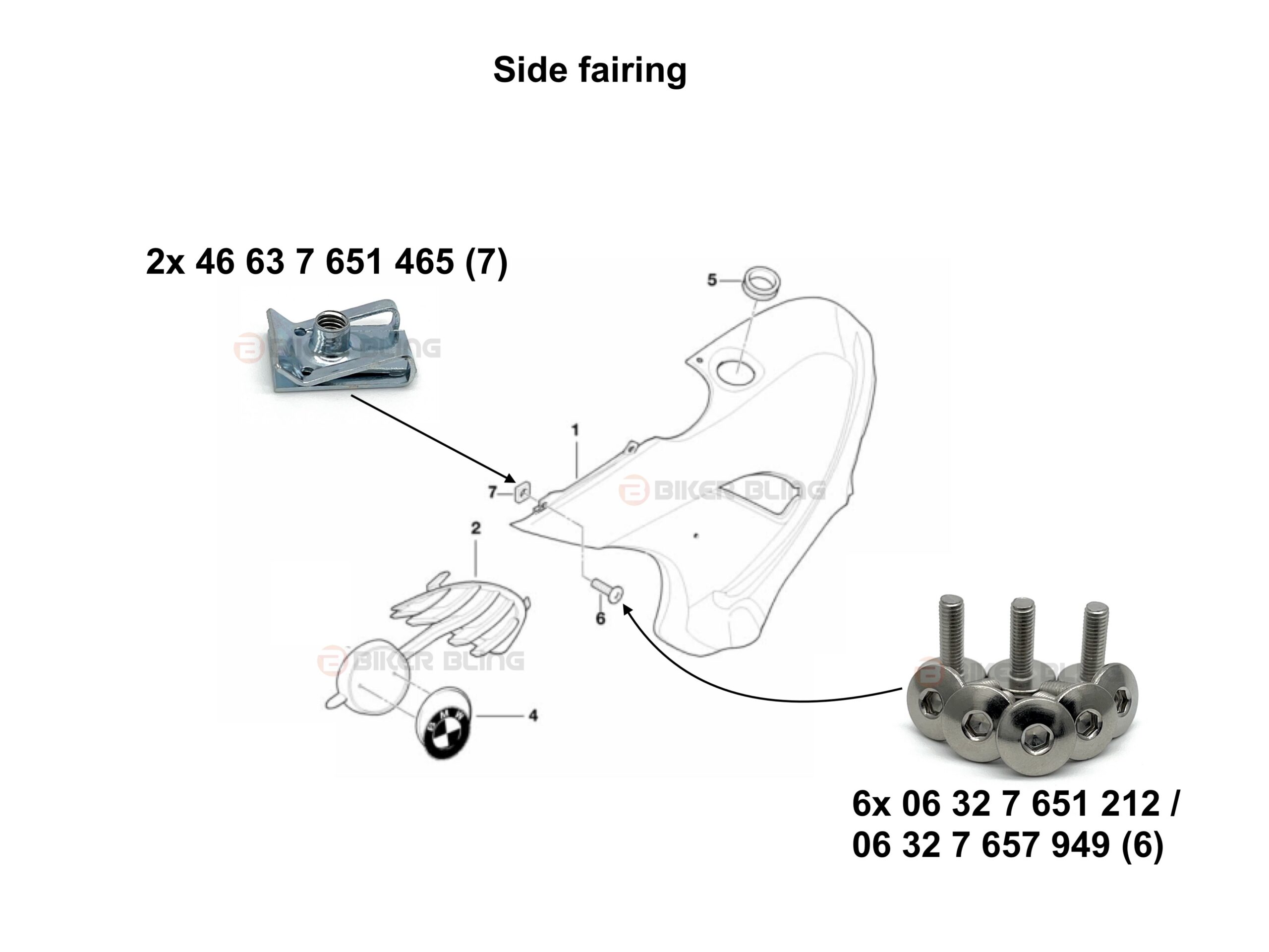 F650GSSide fairings F650GS Faring bolt kit
