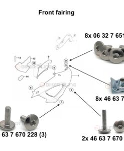 BMW F650CS front fairing bolts / clips