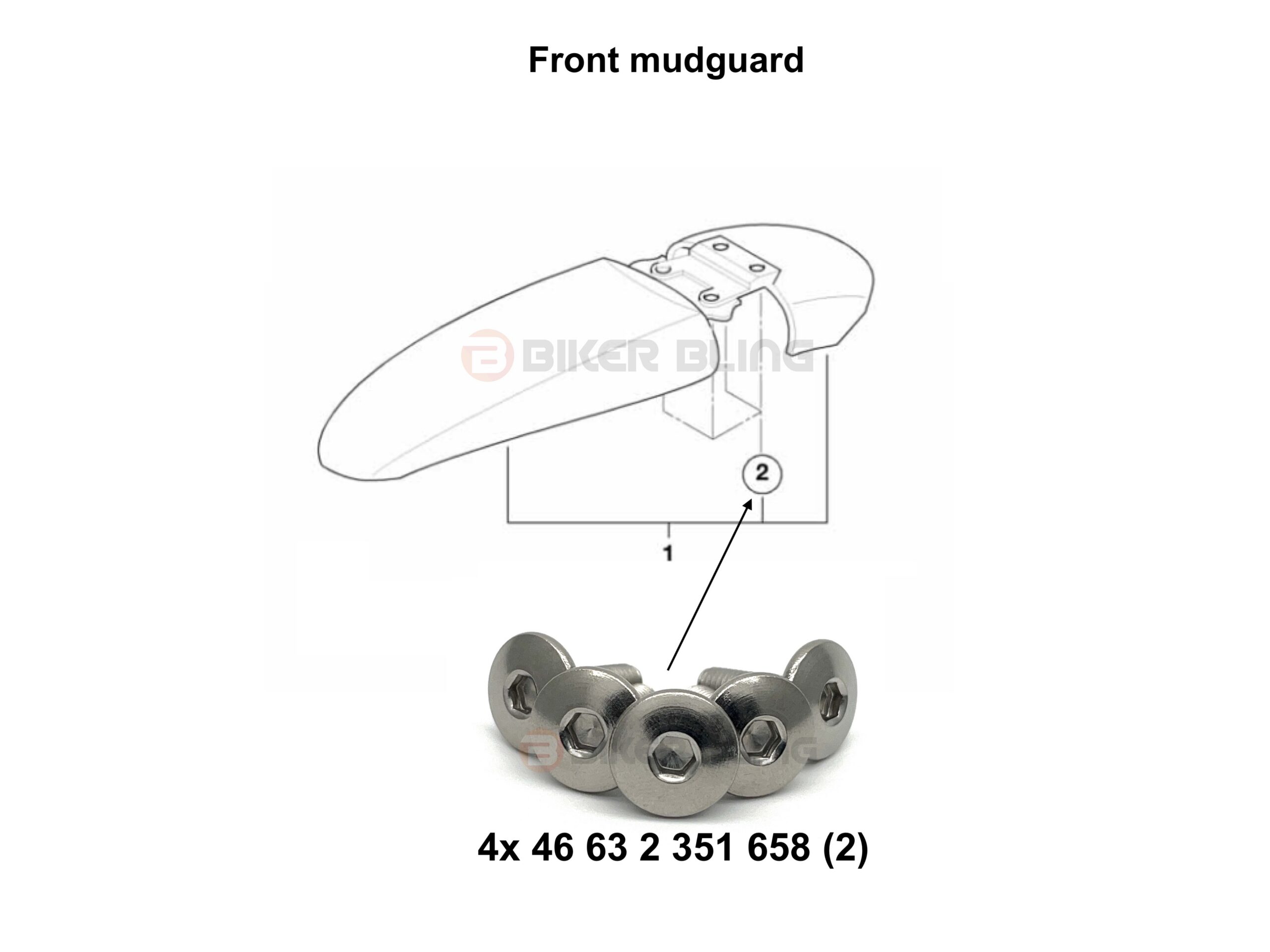 Front mudguard F650GS Faring bolt kit