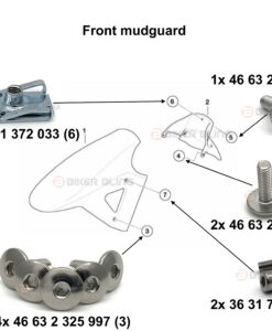 BMW F650CS front mudguard bolts / clips
