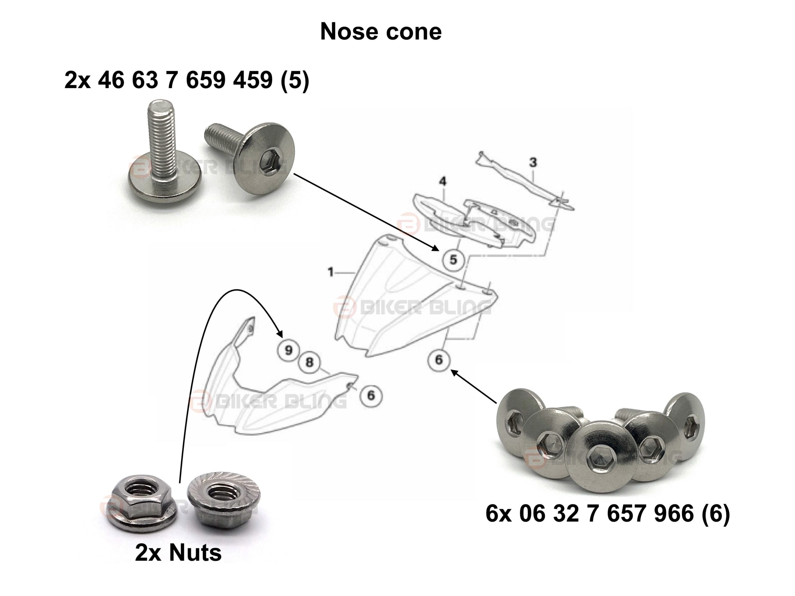 F650GS fairing bolt kit 2008-2012 F650GS fairing bolt kit 2008-2012