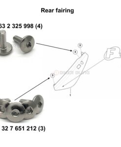 BMW F650CS rear fairing bolts / clips facing kit