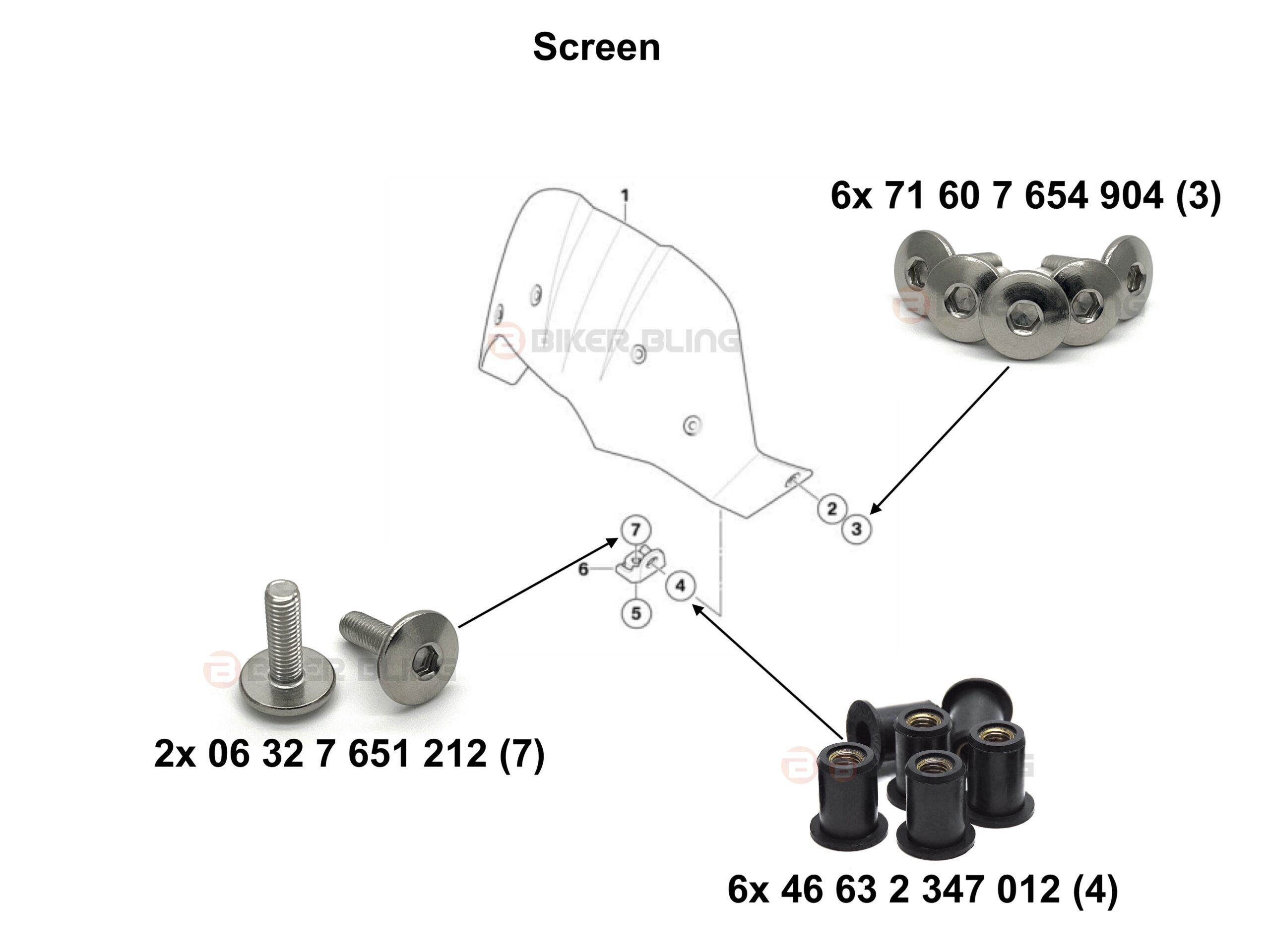 F650GS fairing bolt kit 2008-2012 F650GS fairing bolt kit 2008-2012