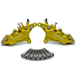 biker bling calliper break bolts with gold callipers