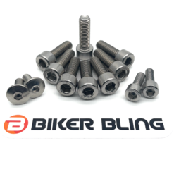 biker bling stainless steel front and rear footrest bolts