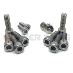 biker bling stainless steel front and rear footrest bolts
