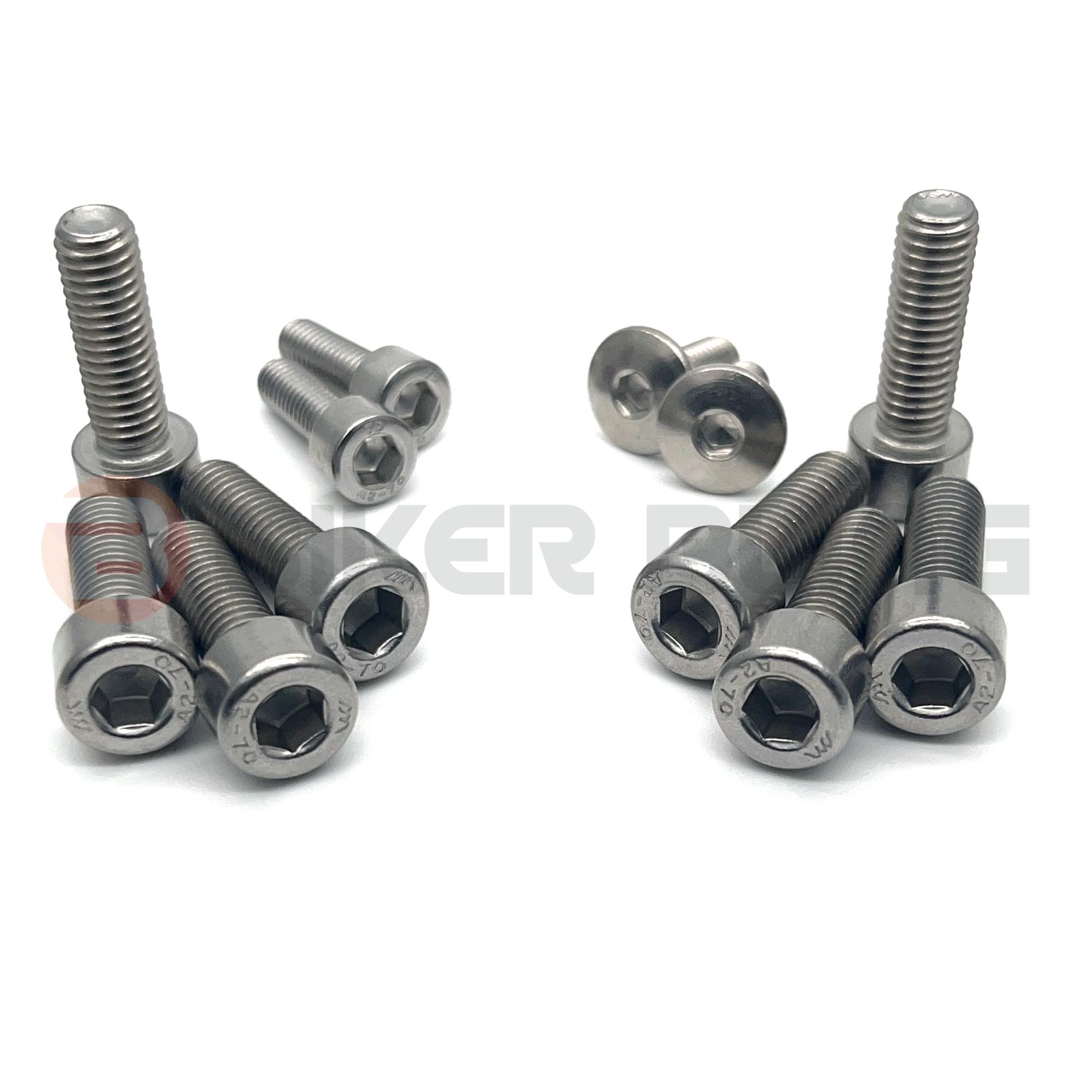biker bling stainless steel front and rear footrest bolts