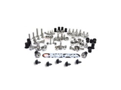 Honda CBR600RR 2005-2006  screen & fairing bolts fixing kit with rubber well nuts, self tapping screws & plastic fairing clips stainless steel