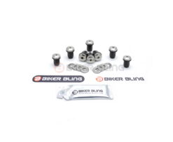Honda CBR400R 1986-1987 stainless steel large pan head wind screen bolts (12mm diameter head) & rubber well nuts