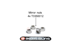 Triumph Daytona 650 2005 mirror nuts stainless steel T3350012