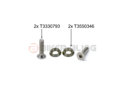 2x Triumph Daytona 955 2000 stainless steel M6 counter sunk fairing bolts & collar T3330793 T3550346