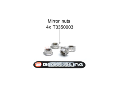 Triumph Daytona 675R 2011-2012 mirror nuts stainless steel T3350003