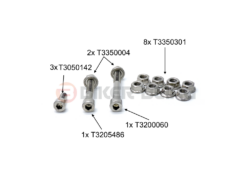 Triumph Daytona 650 2005 exhaust mounting bolts & nuts stainless steel kit T3200060 T3205486 T3050142