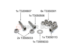 Triumph Daytona 955 2001-2006 exhaust mounting bolts & nuts stainless steel kit T3200607 T3050506 T3050113