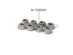Triumph Daytona 650 2005 exhaust header nuts stainless steel T3350301
