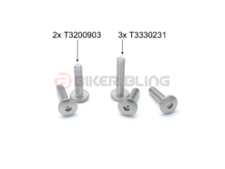 Triumph Daytona 955 2000 water & oil radiator mounting bolts stainless steel T3200903 T3330231