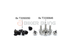 Triumph Daytona 675 2009-2012 stainless steel screen bolts & rubber well nuts T3330646 T3350050