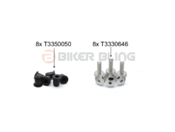 Triumph Daytona 675 2006-2008 stainless steel screen bolts & rubber well nuts T3330646 T3350050