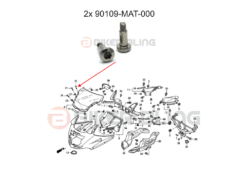 2x 90109-MAT-000 Honda CBR1100XX Blackbird 1999-2007 wind screen shoulder bolts stainless steel