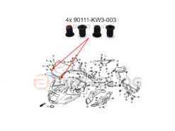 4x 90111-KW3-003 Honda CBR1100XX Blackbird 1999-2007 wind screen rubber expansion nuts