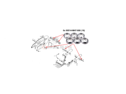 1x 90514-MAT-000 Honda CBR1100XX Blackbird 1999-2007 washer for hook bolt stainless steel