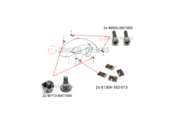 Honda CBR1100XX Blackbird 1997-2007 full stainless steel front mudguard bolts kit with nuts