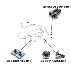 CBR1100XX front mud guard bolts diagram