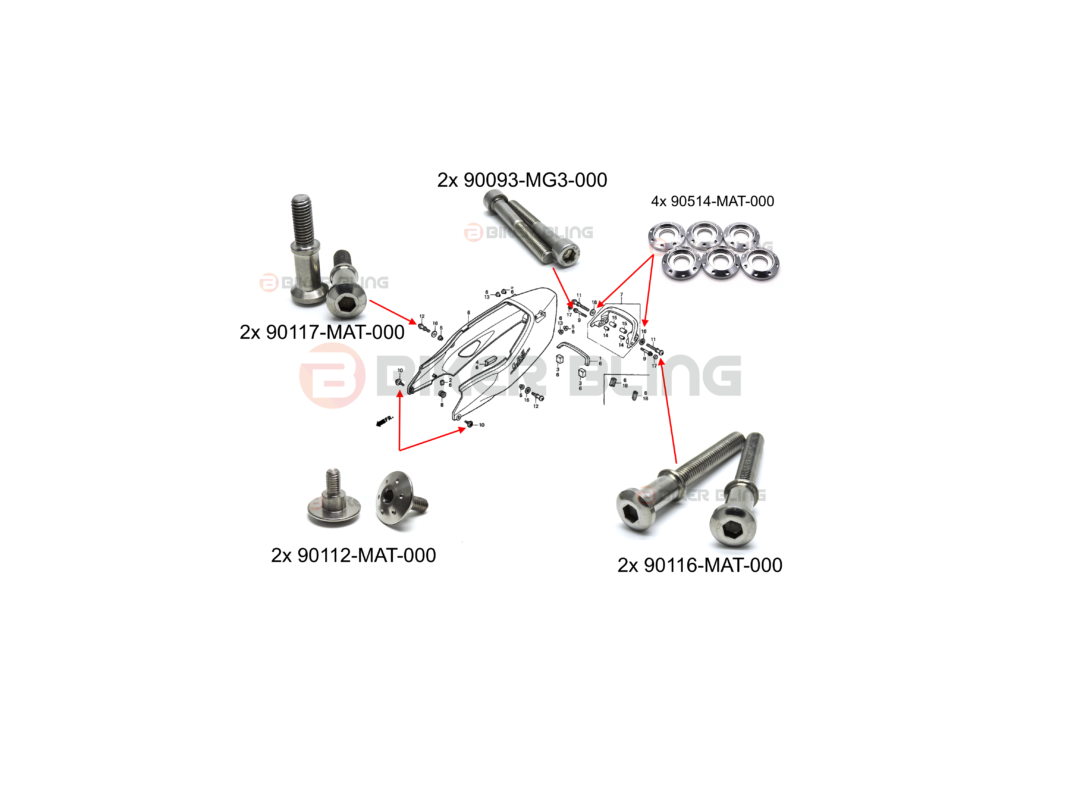 Honda CBR1100XX Blackbird 1997-2007 rear fairing stainless