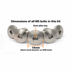 M5 14mm head bolt diagram