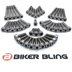 biker bling Stainless steel engine casing bolt kit